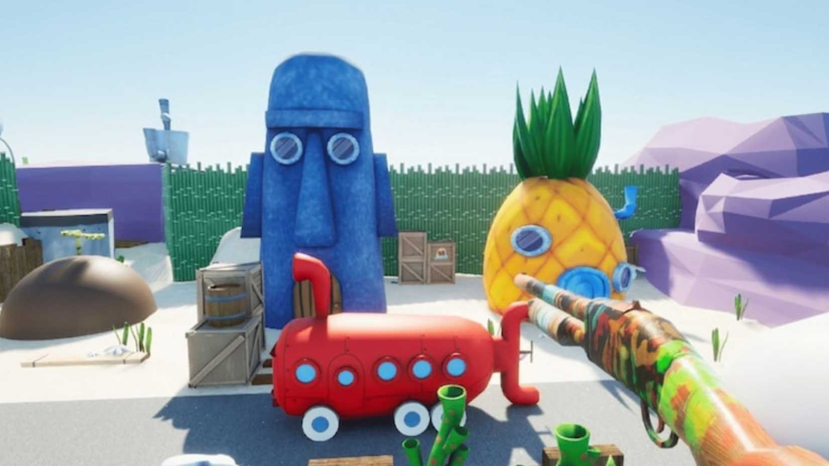Meccha Chameleon Nostalgia Maps Bikini Bottom