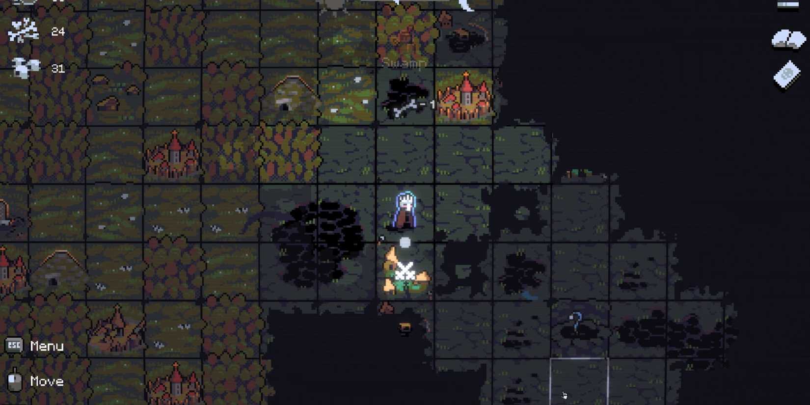 Walking around the map in Necroking