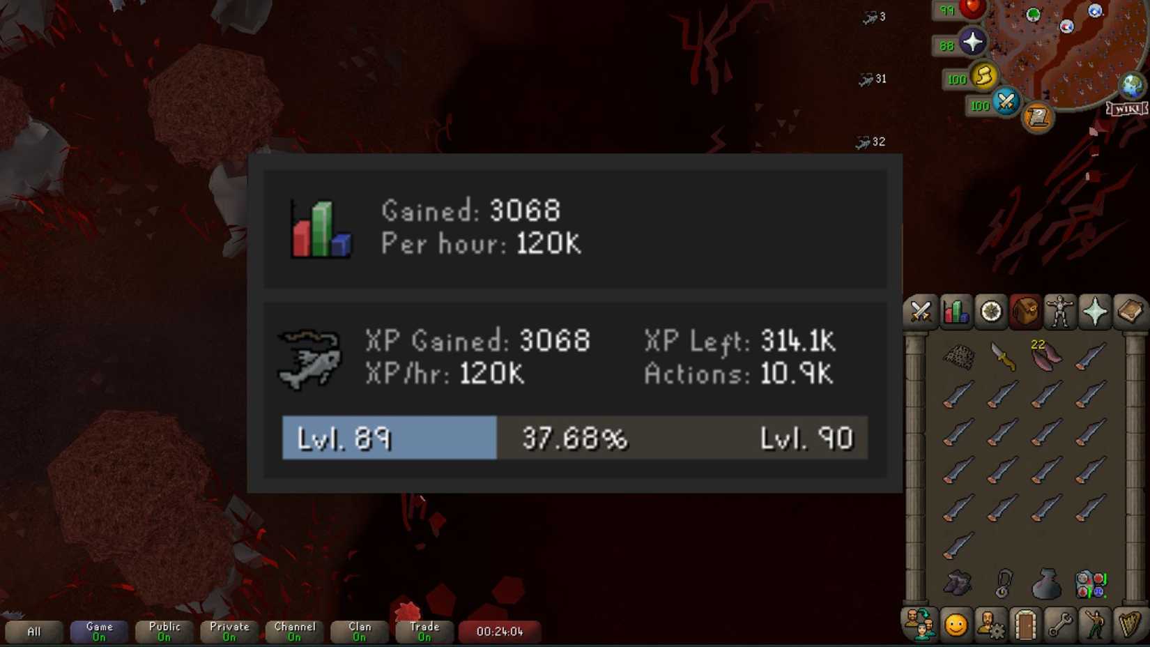 OSRS Fishing XP