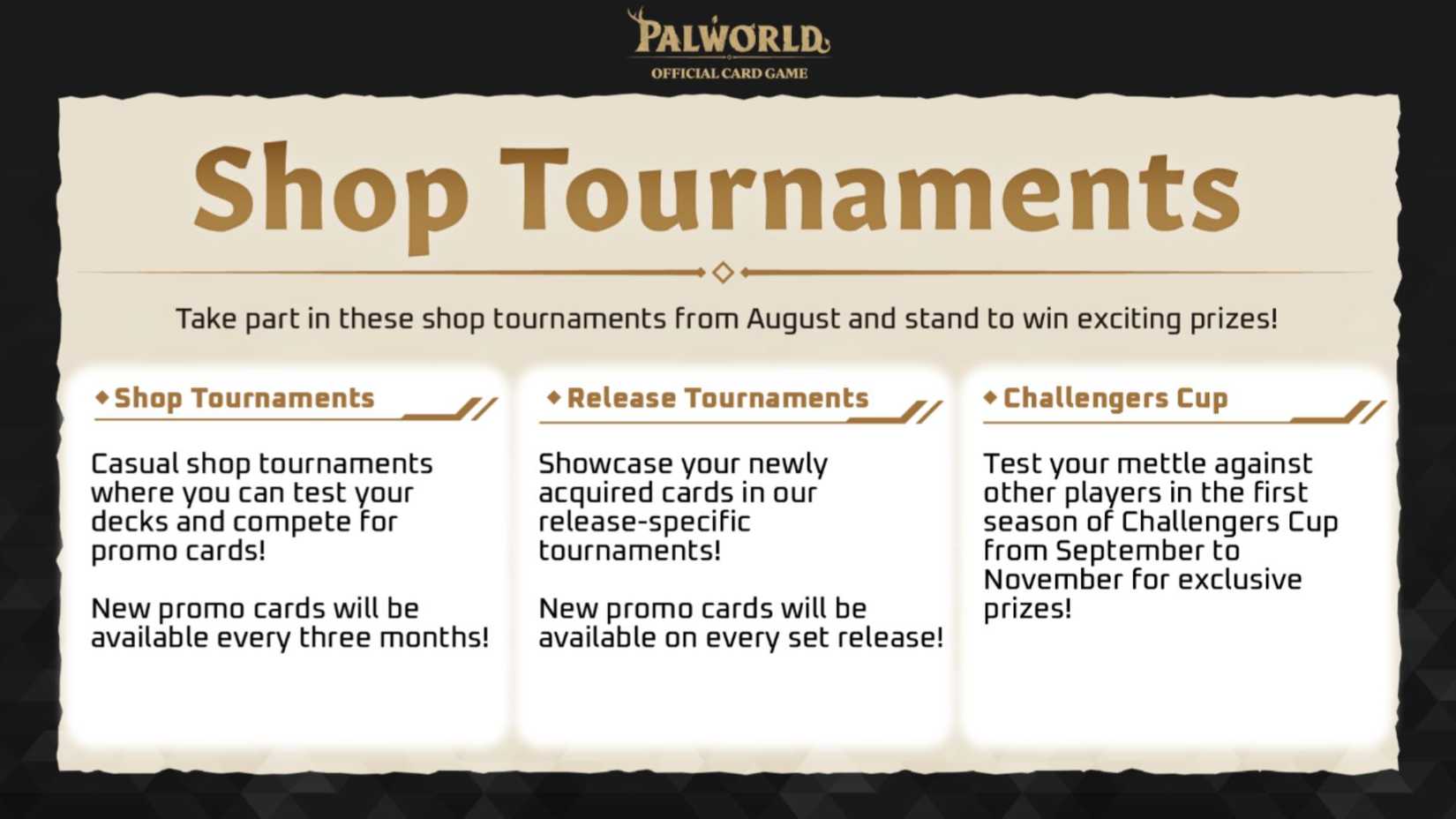 Palworld Shop Tournaments