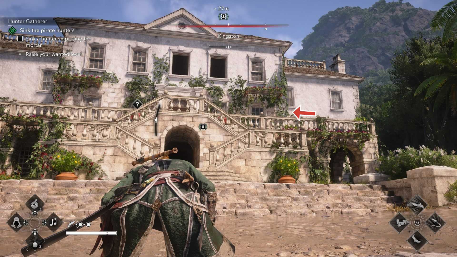 Path leading to Lauren Prin's Portrait Assassin's Creed Black Flag Resynced