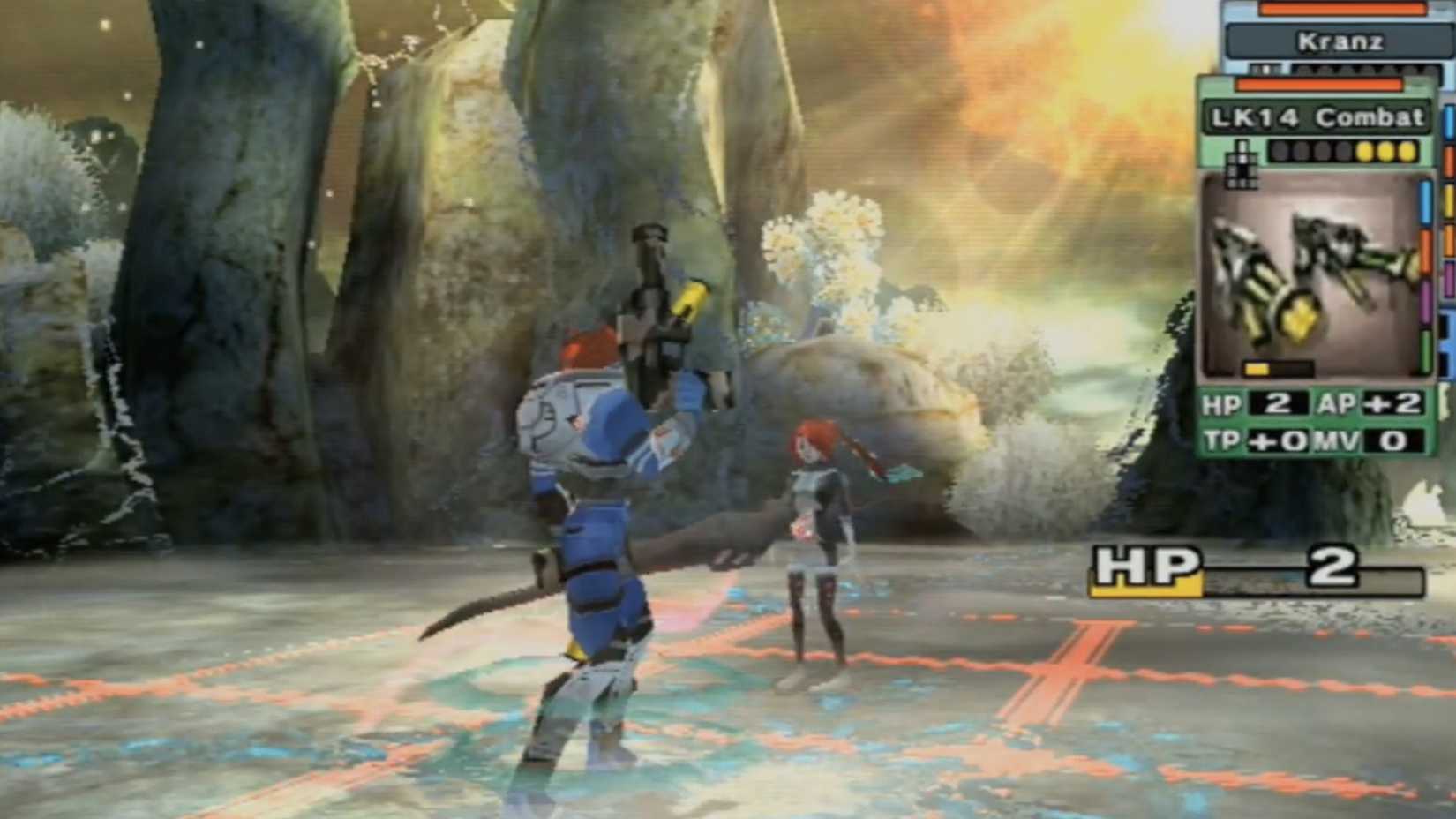 A tough battle in Phantasy Star Online Episode III: C.A.R.D Revolution