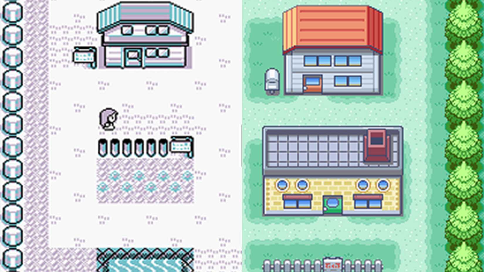 Pokemon FireRed LeafGreen Pallet Town Red Blue Comparison