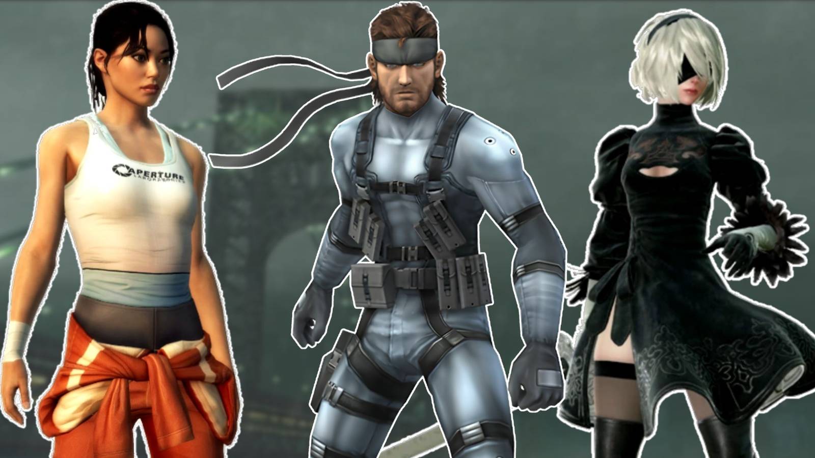 Chell, Snake and 2B