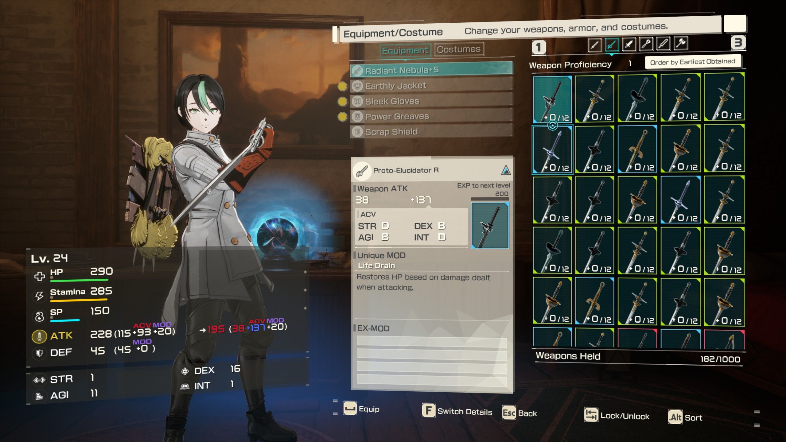 Rapier weapon type in echoes of aincrad