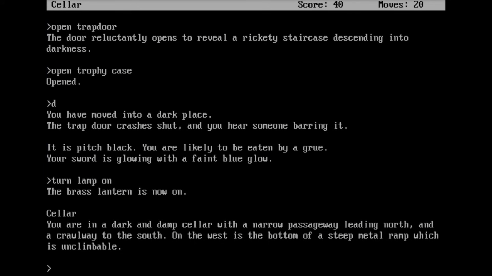 Zork gameplay