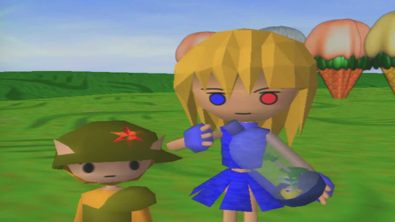 The main character of Sengoku Turb throws a fairy into a bottle 