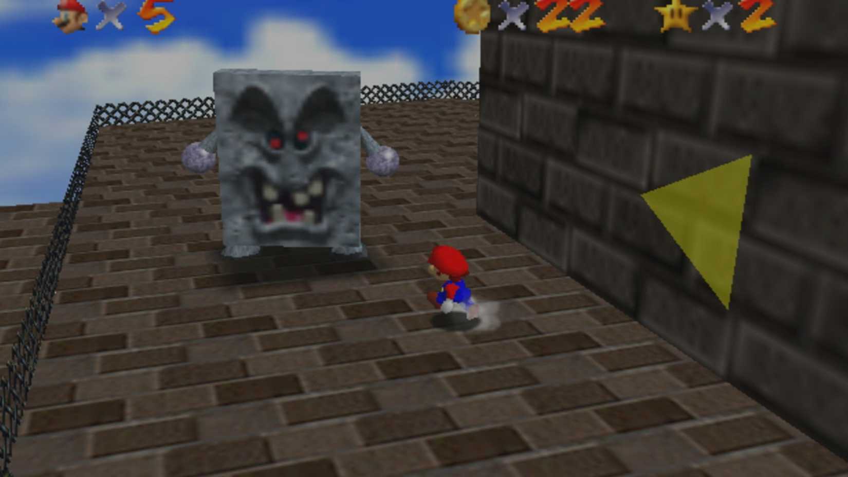 mario running in a level