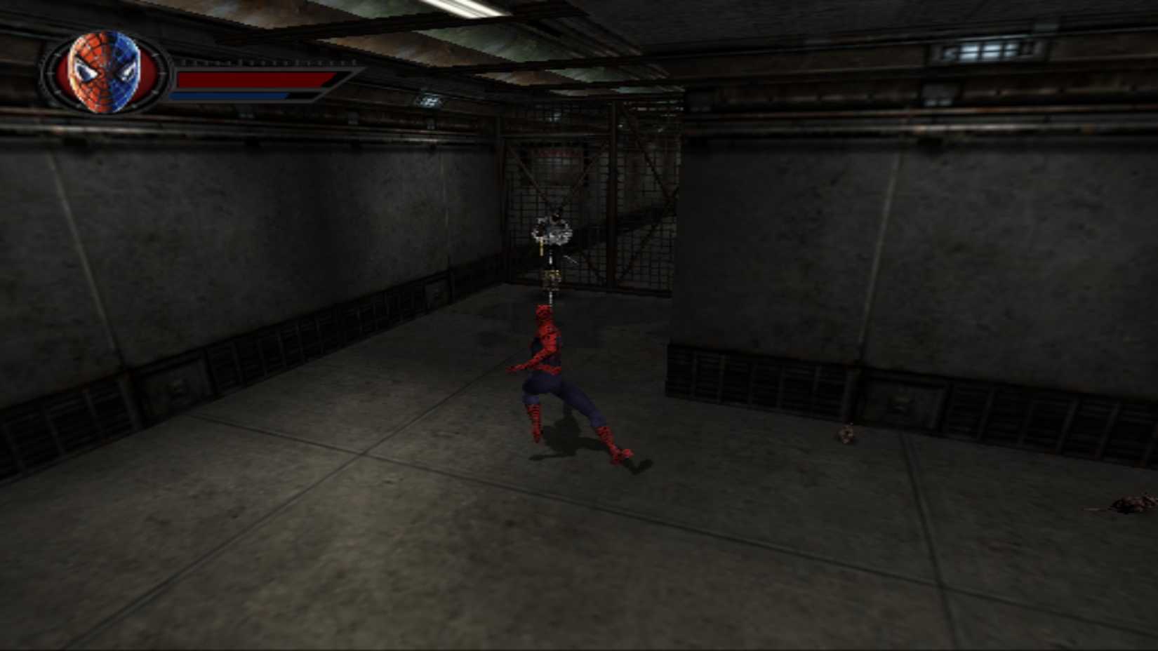spider-man webbing up a goon