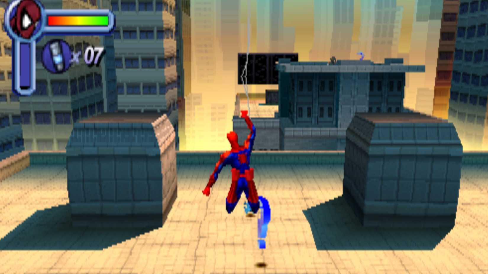 spider-man swinging