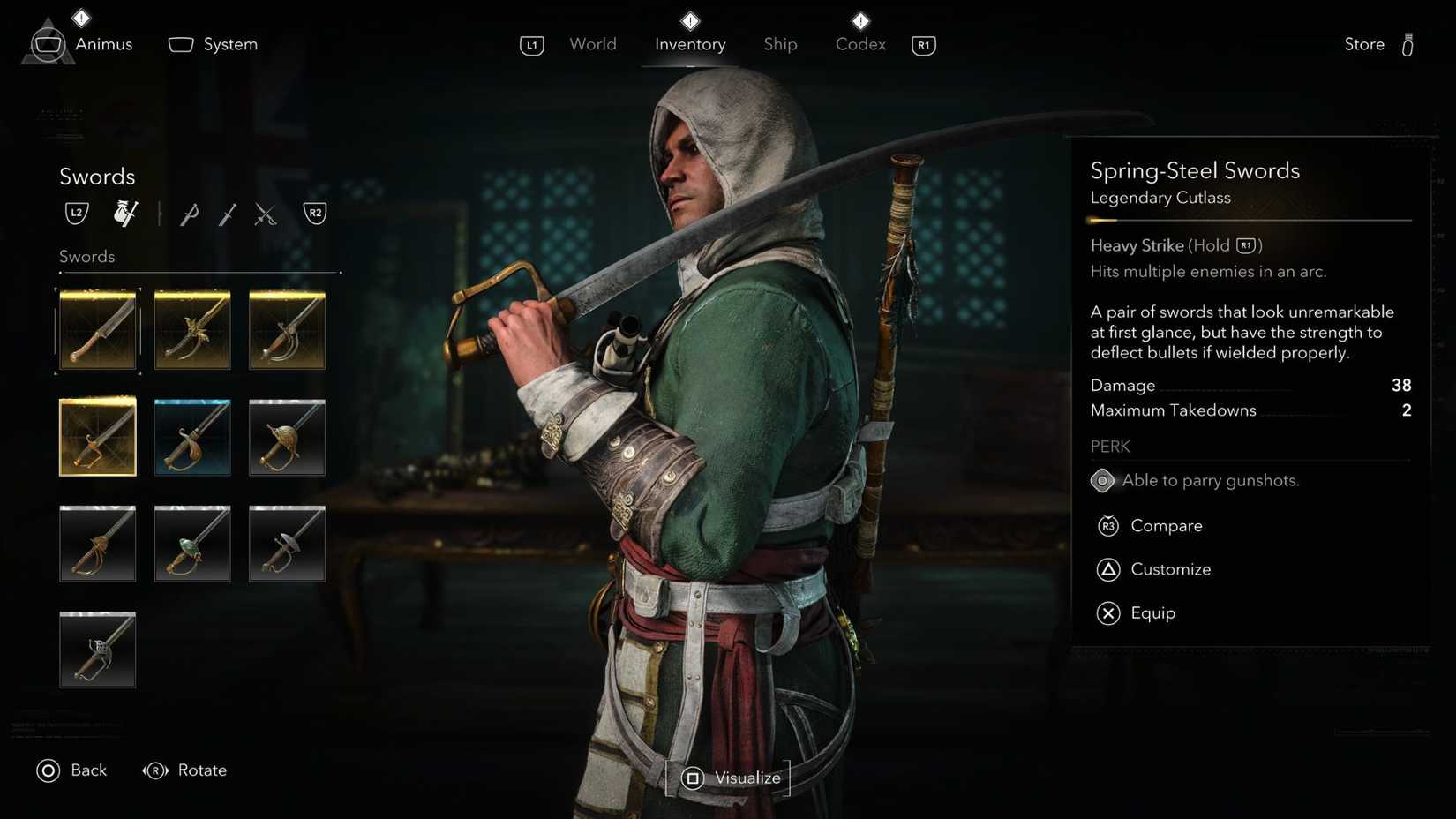 Spring Steel Swords Assassin's Creed Black Flag Resynced