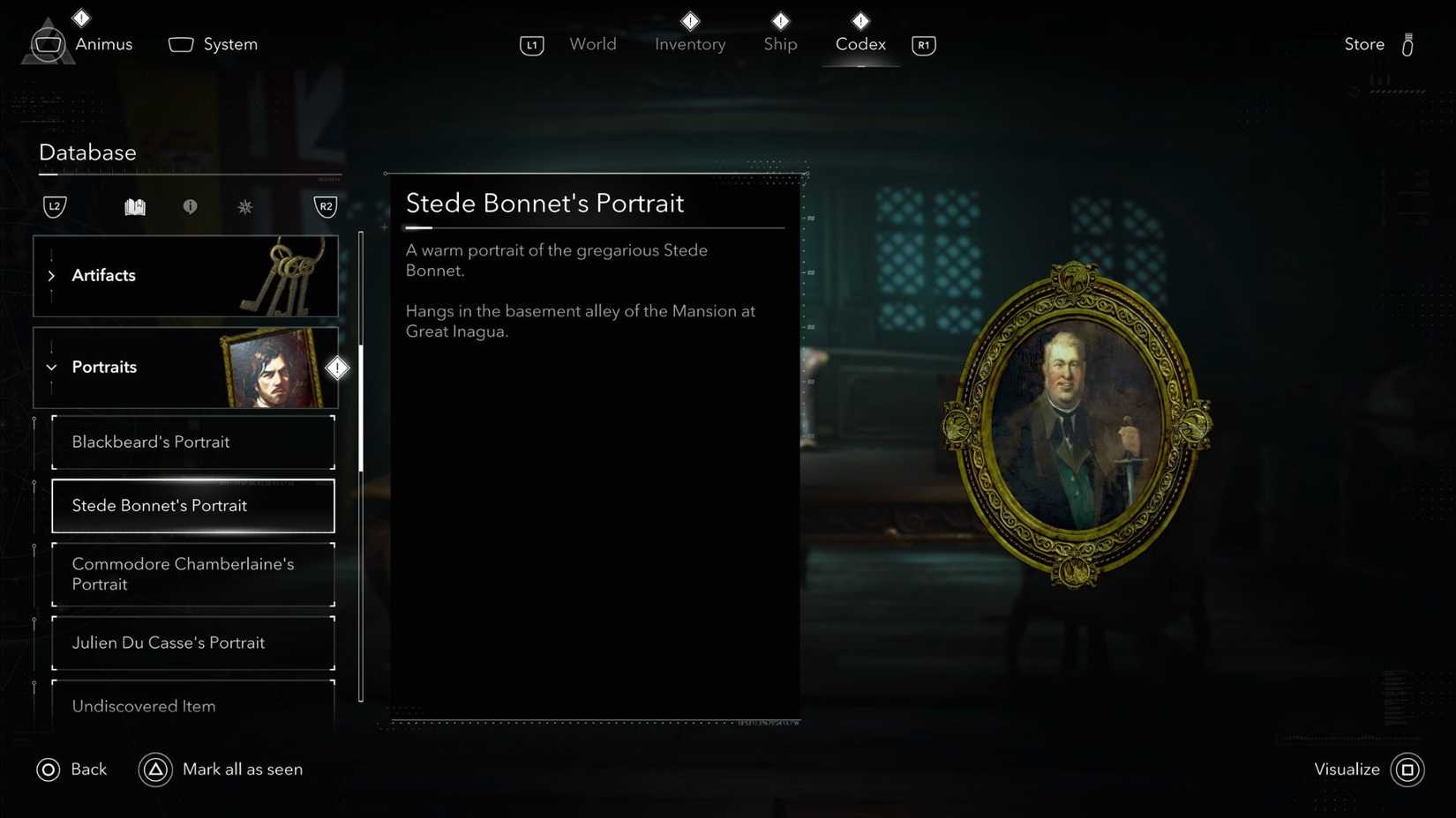 The Stede Bonnets Portrait Assassin's Creed Black flag has been resynchronized