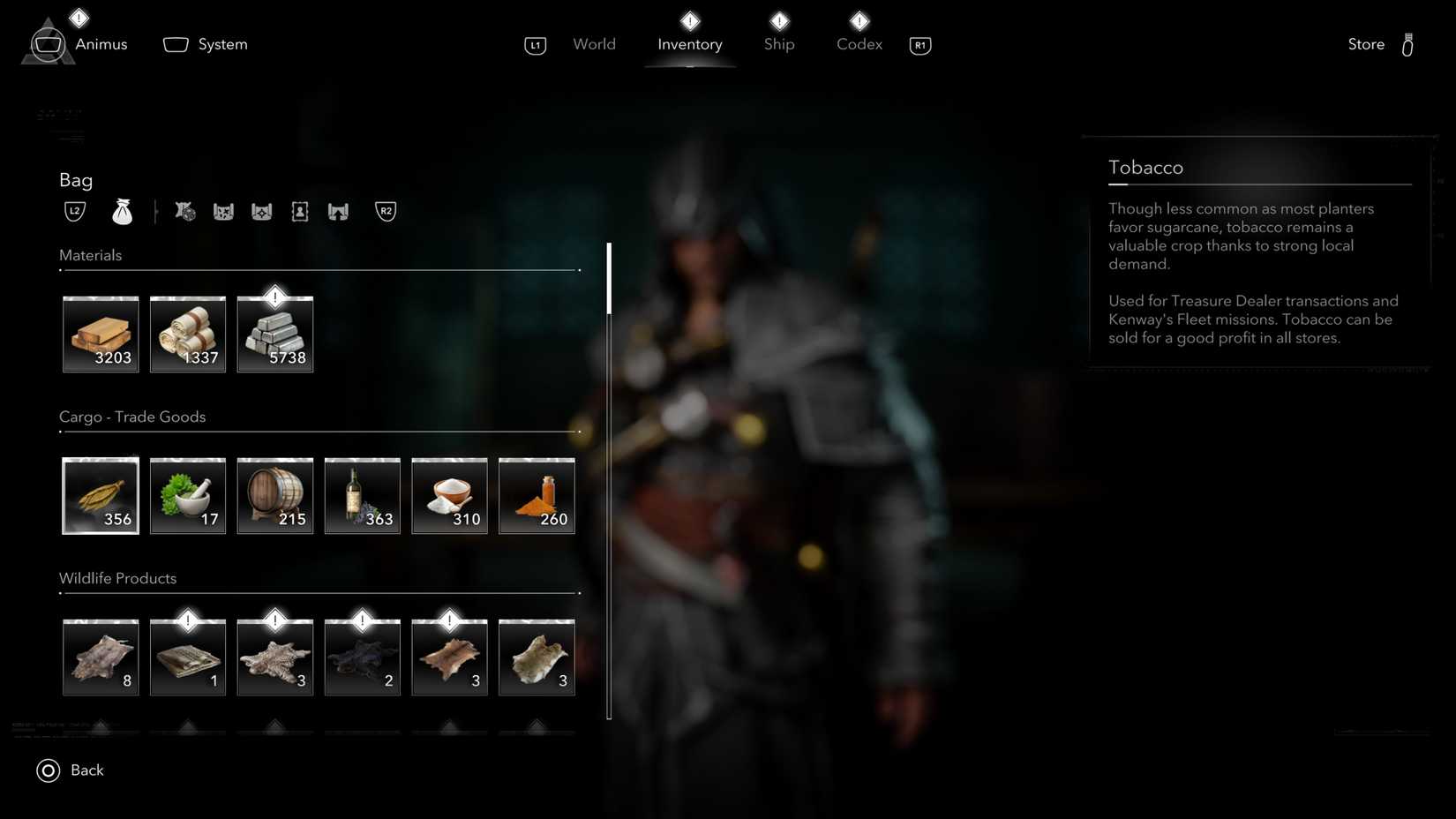 Trade Goods in BLACK FLAG RESYNCED