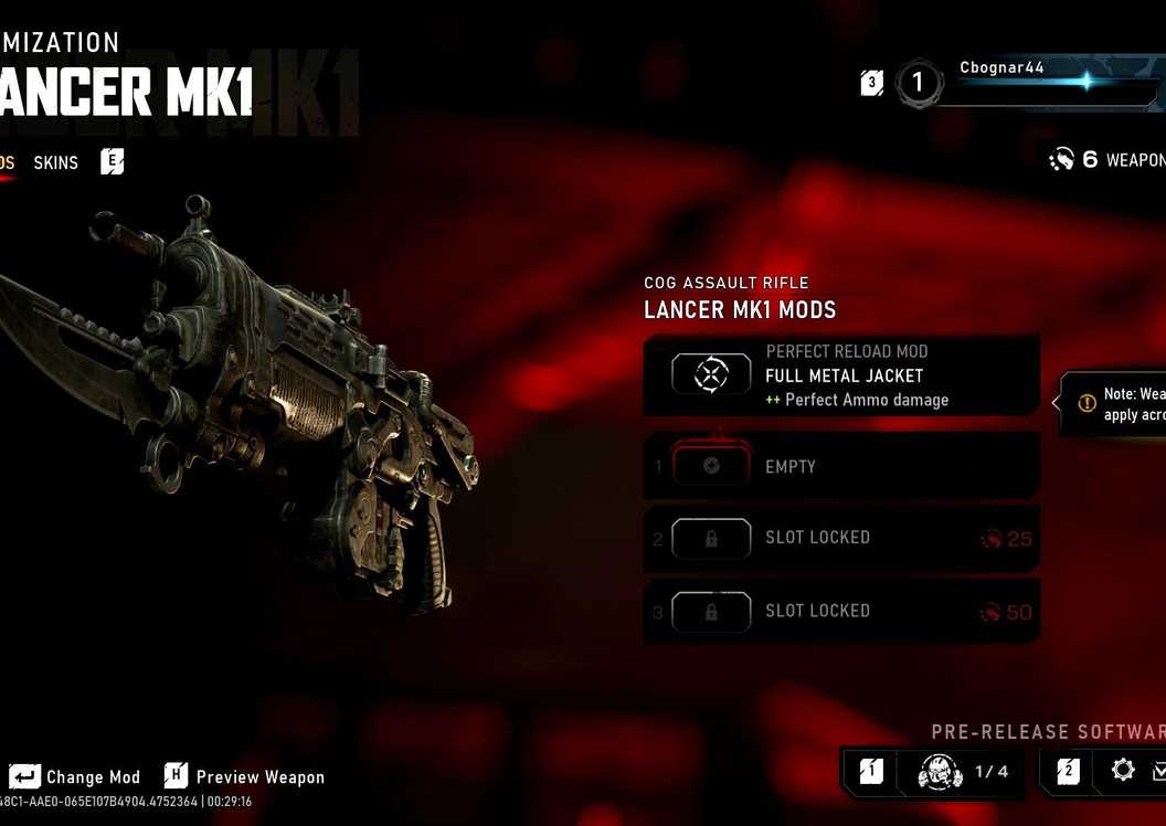 Weapon Mods Gears of War E Day