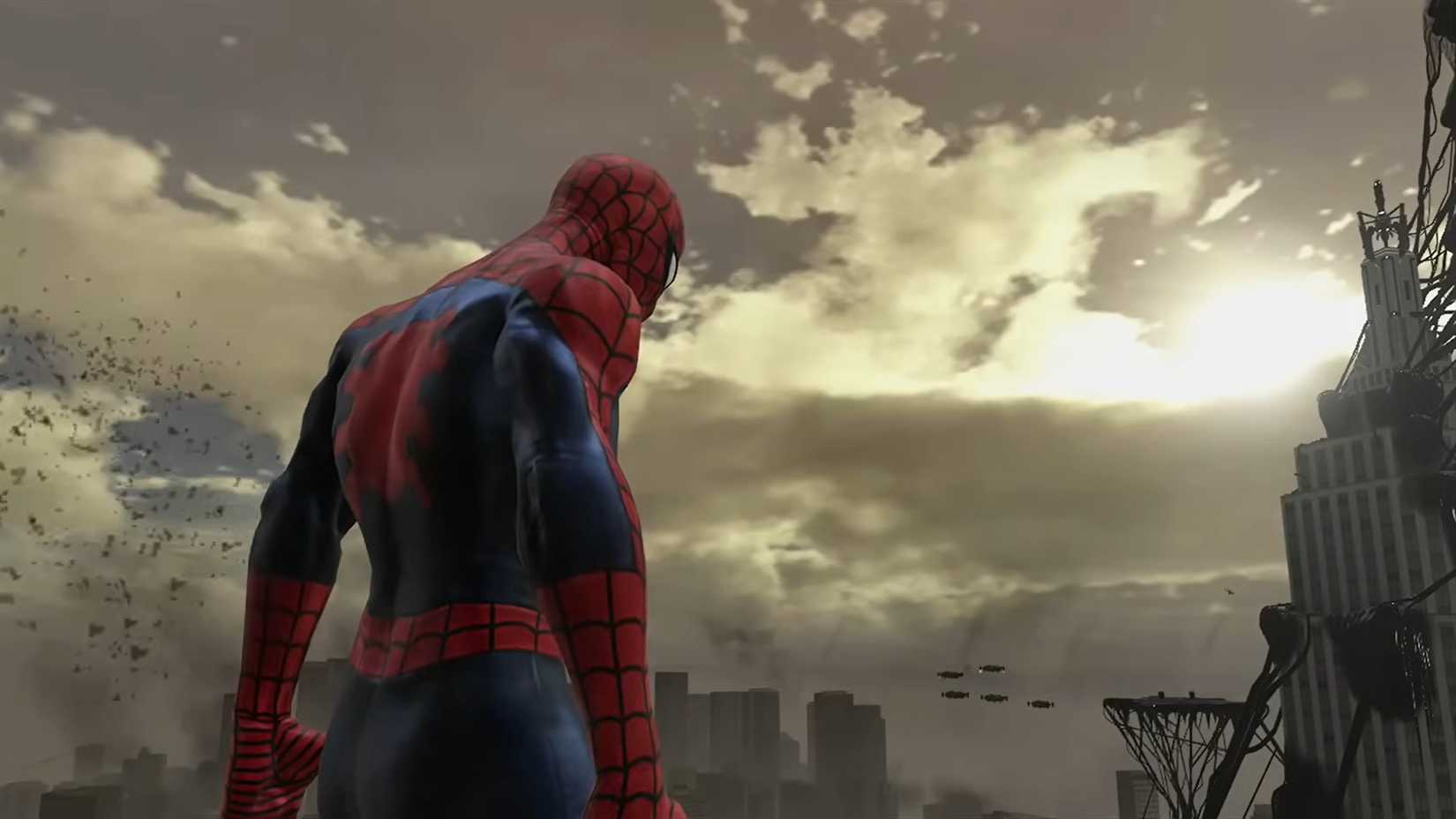 spidey on a rooftop