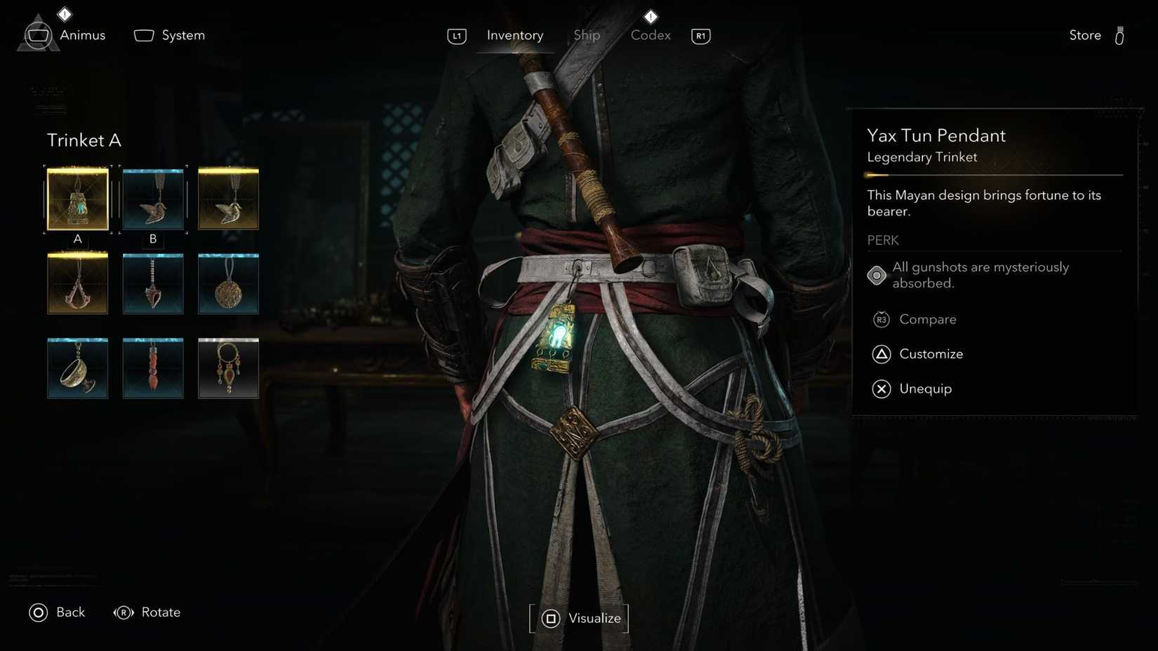 Yax Tun Pendant Assassin's Creed Black Flag Resynced
