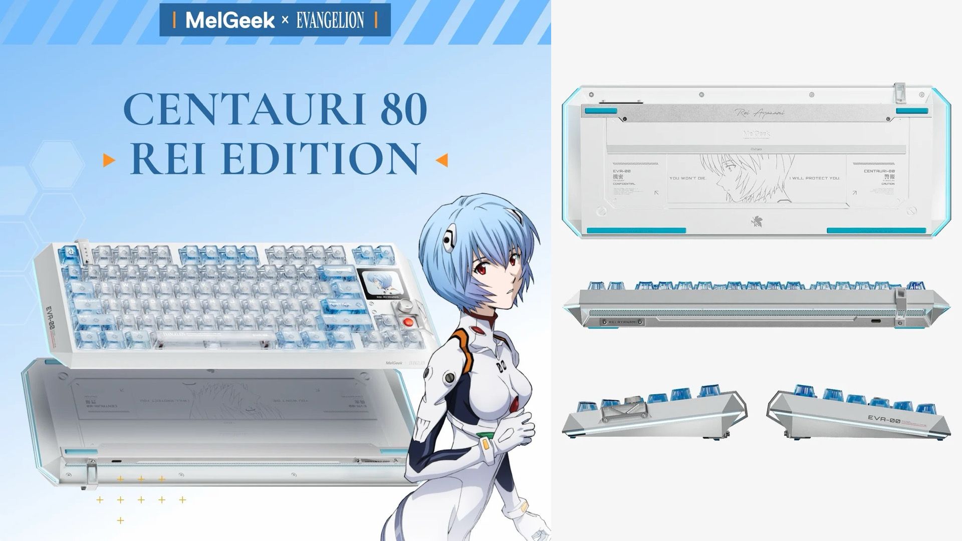 MelGeek Centauri80 Rei Evangelion Edition Keyboard Review: A Shiny Anime Coat on an Amazing Unit