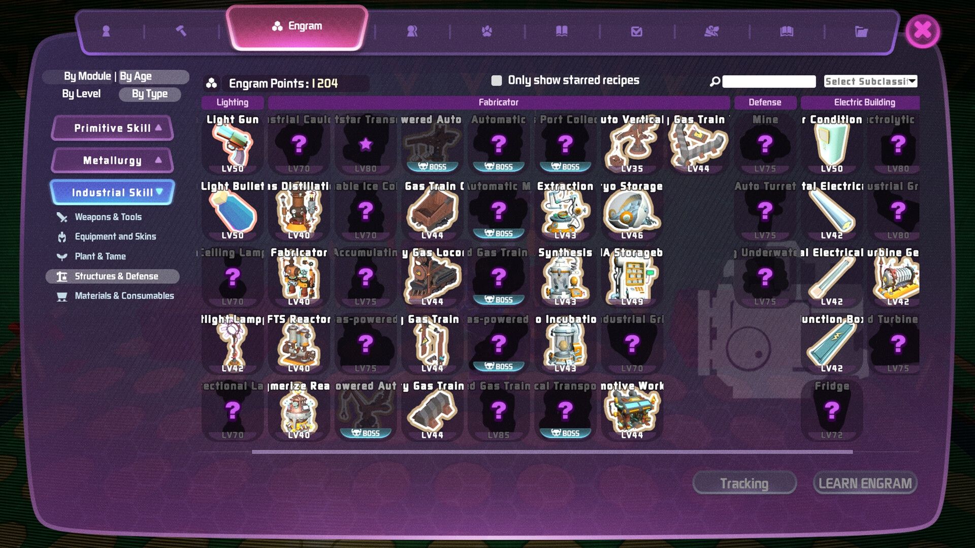PixARK Terracrypt Expansion Tech Tree