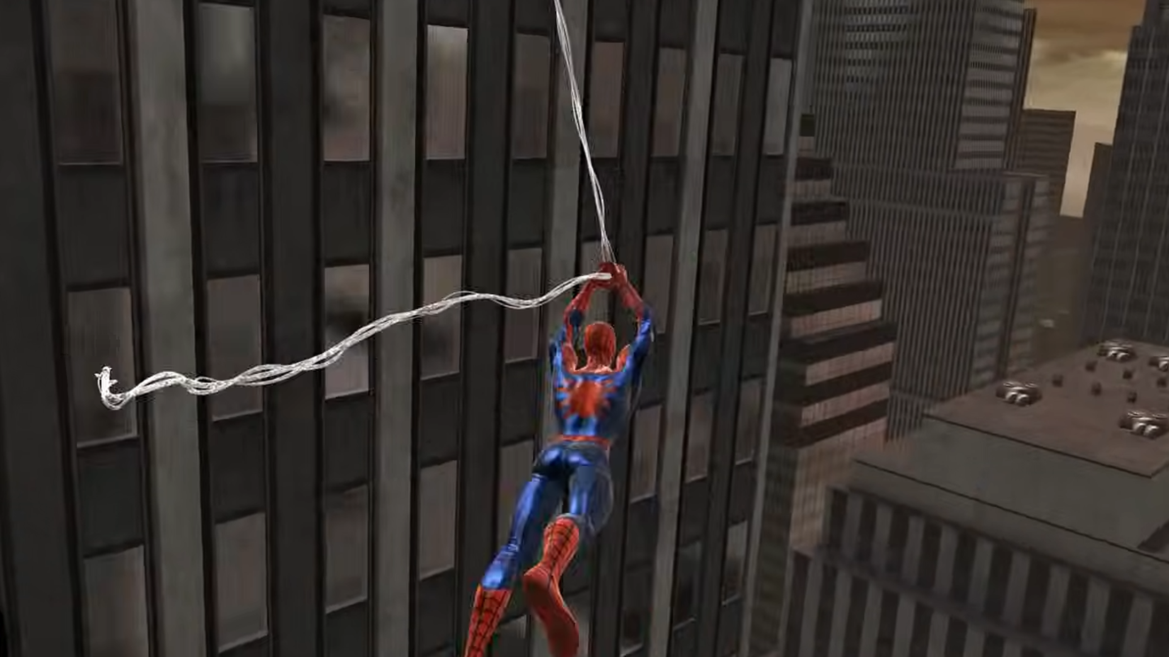 Spider-Man Web of Shadows web swing
