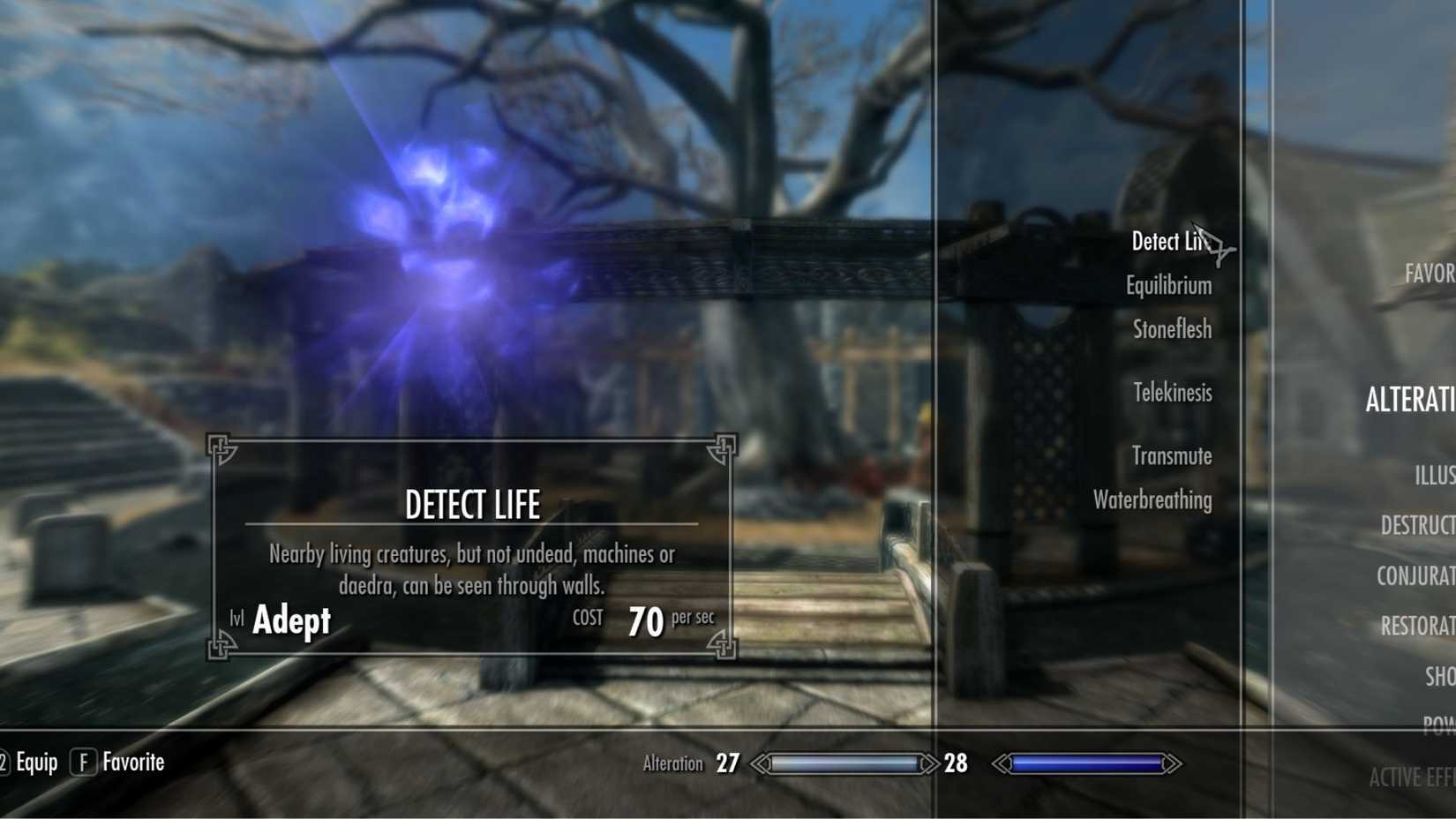 Skyrim Detect Life