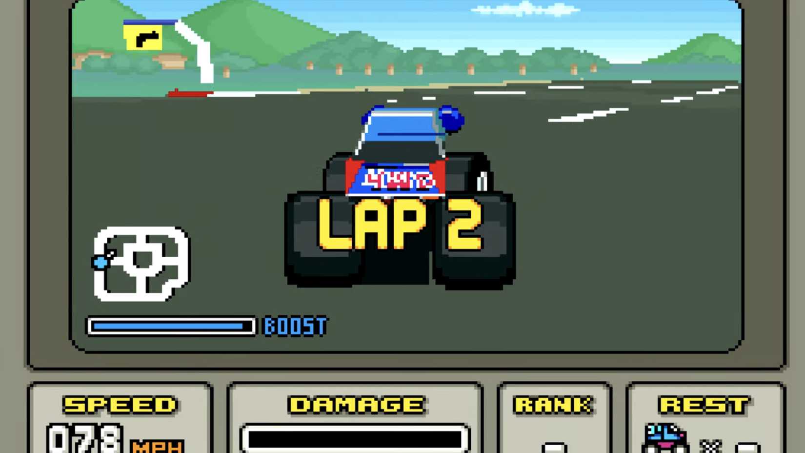 Stunt Race FX SNES Screenshot