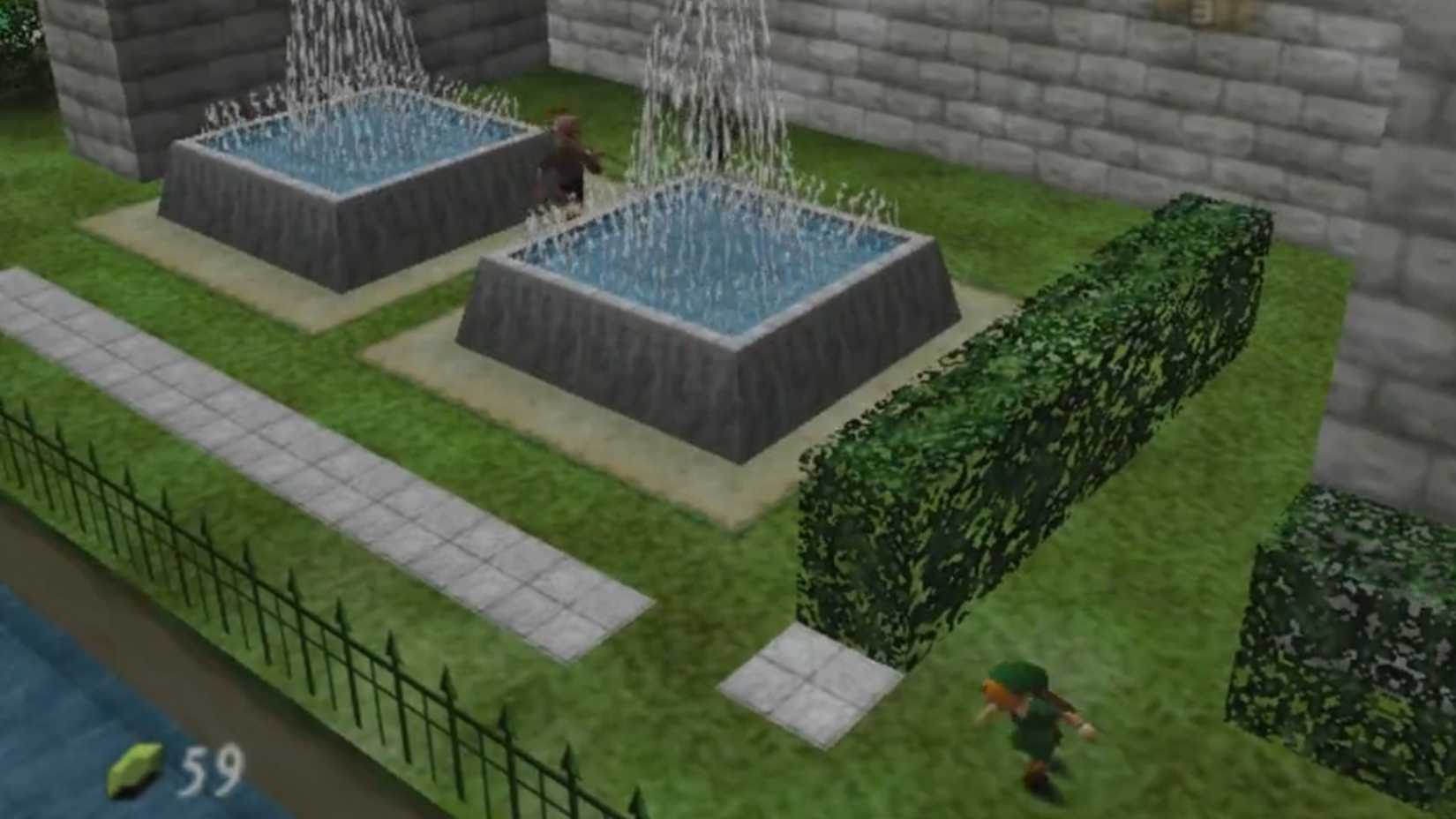 Castle garden in OOT