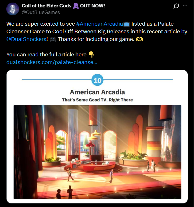 X Post by Out of the Blue Games