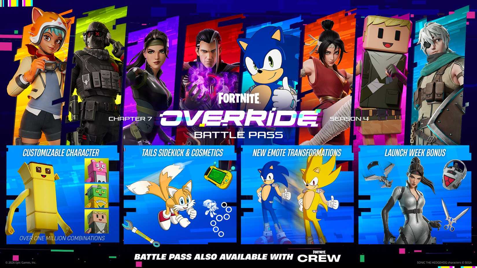 Fortnite Override battle pass advertisement