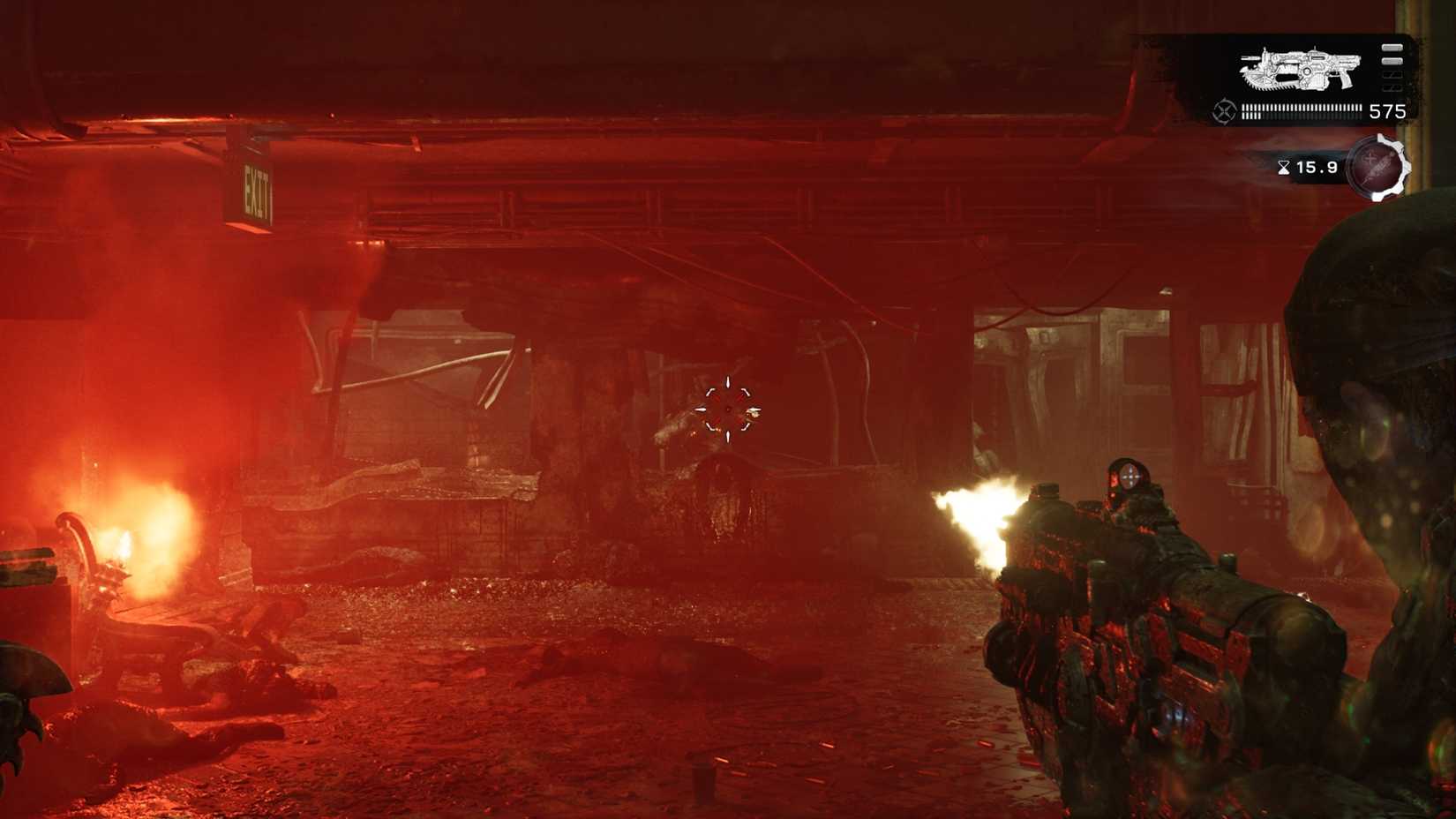 Gears of War E-Day train firefight