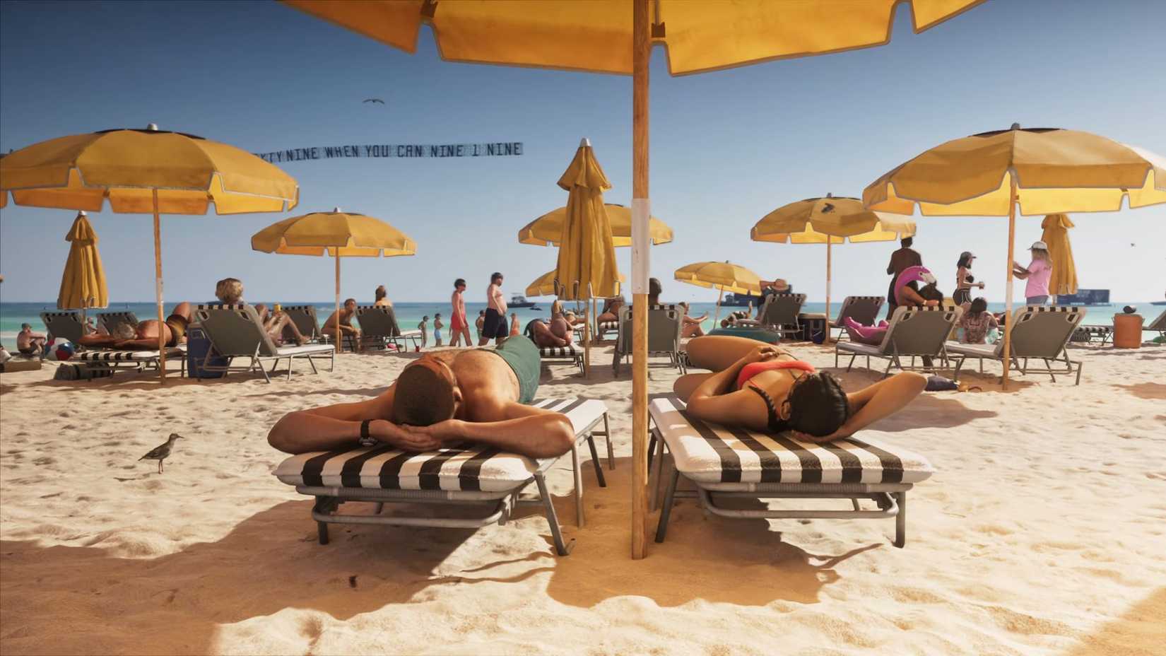 Grand Theft Auto 6 annoying features Jason and Lucia at the Beach