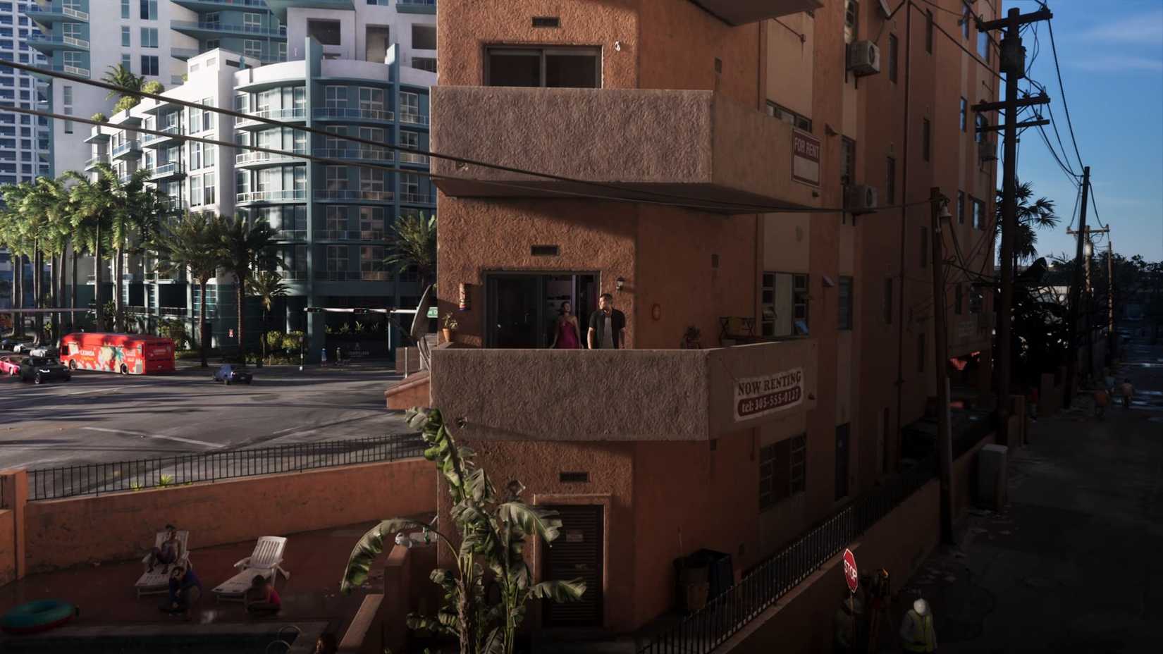GTA 6 Environment Details Jason on Balcony