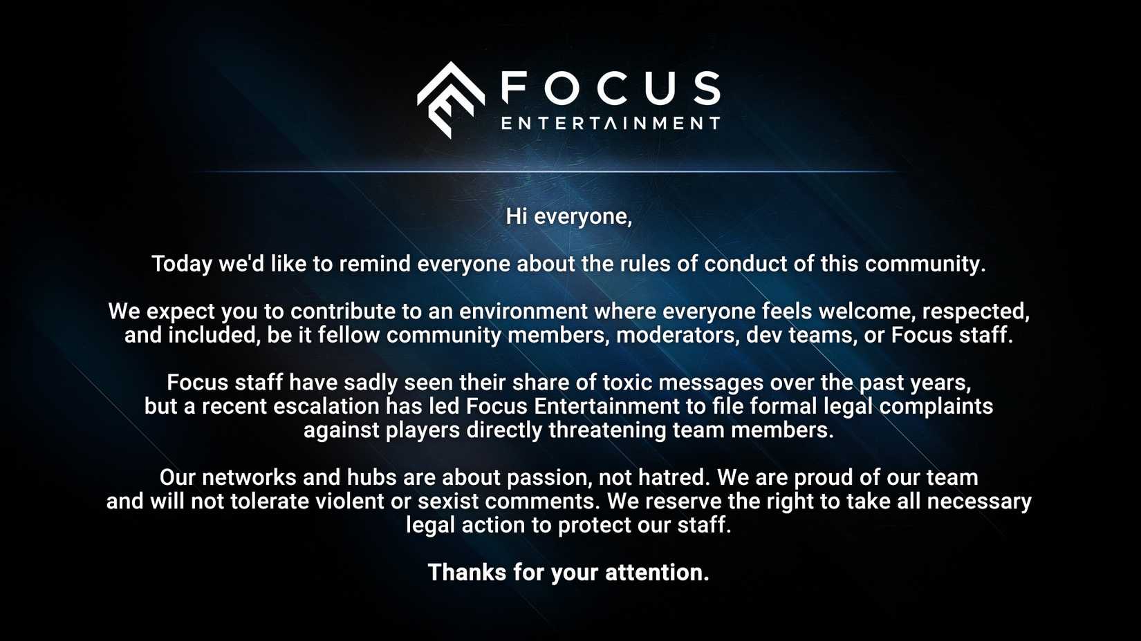 Focus Entertainment legal threat