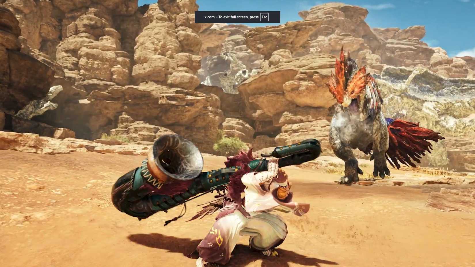 Hunting Horn readying a swing in Monster Hunter Wilds Ascendance