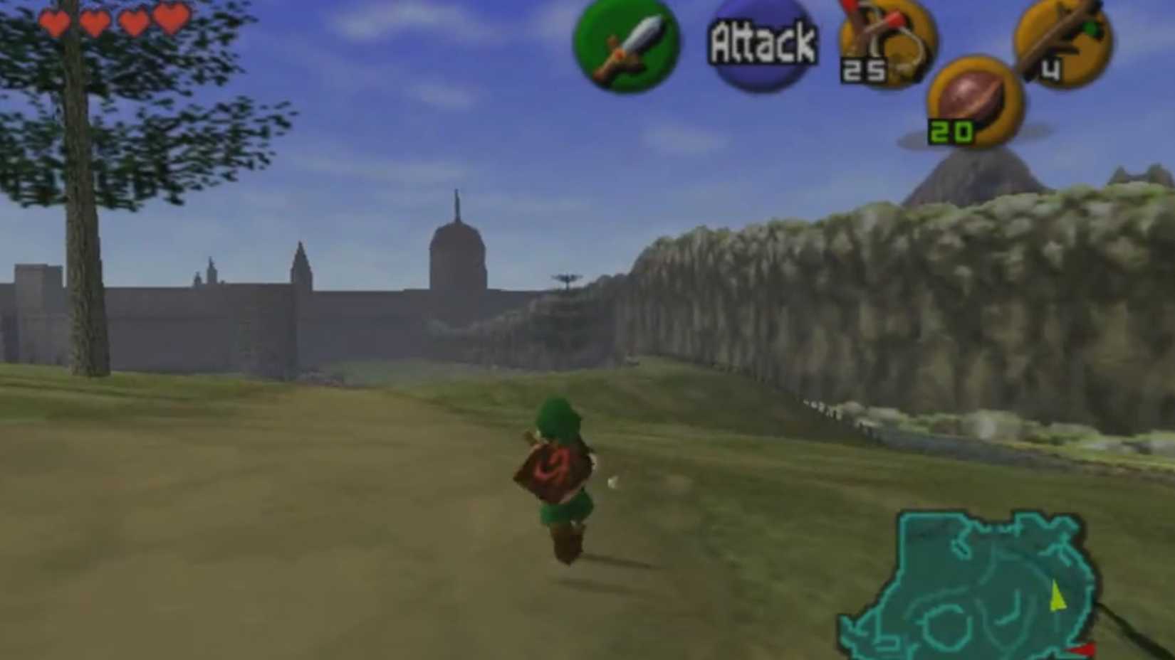 Hyrule field in Ocarina of Time