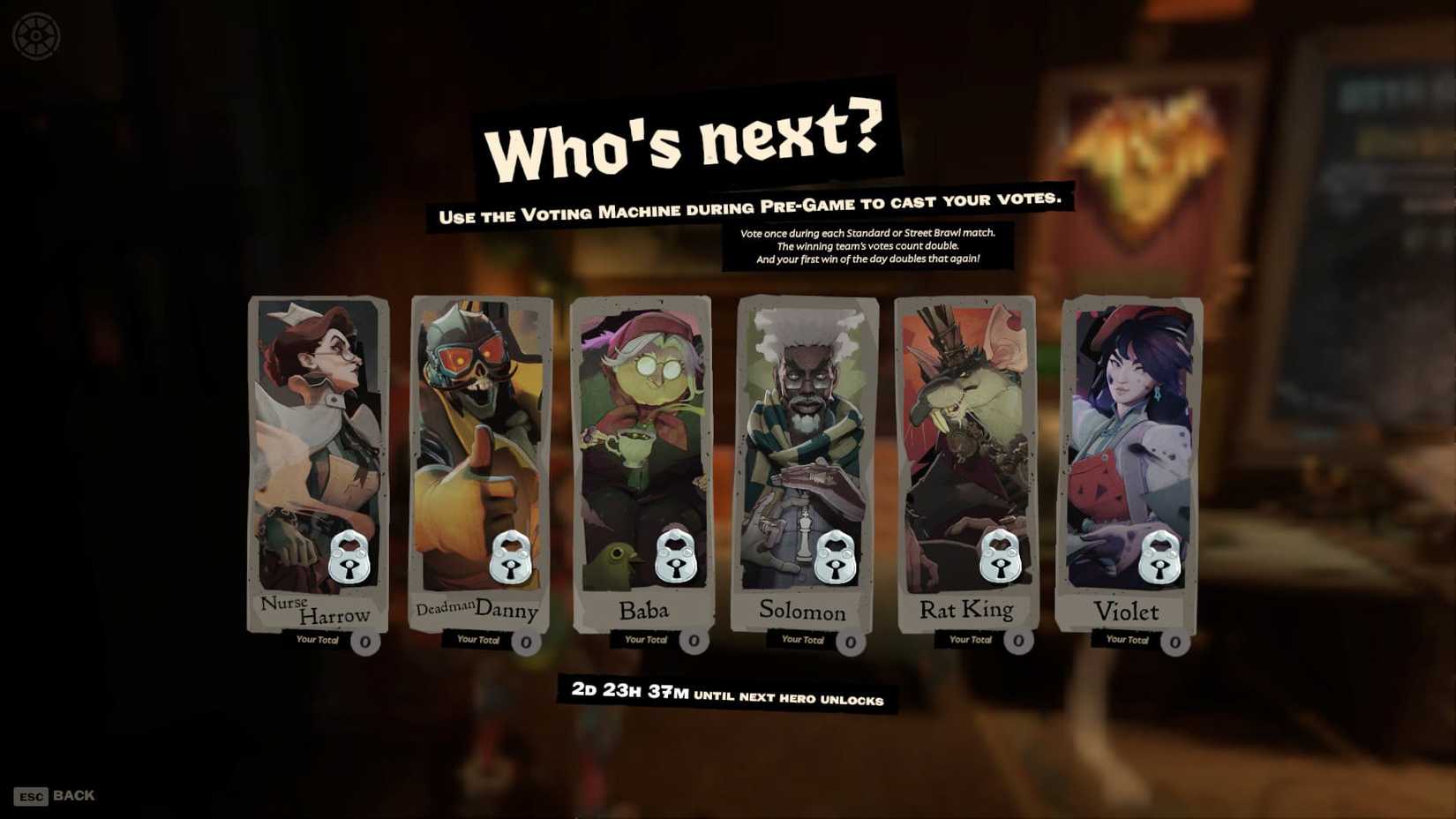 The City never Sleeps Deadlock Hero Vote