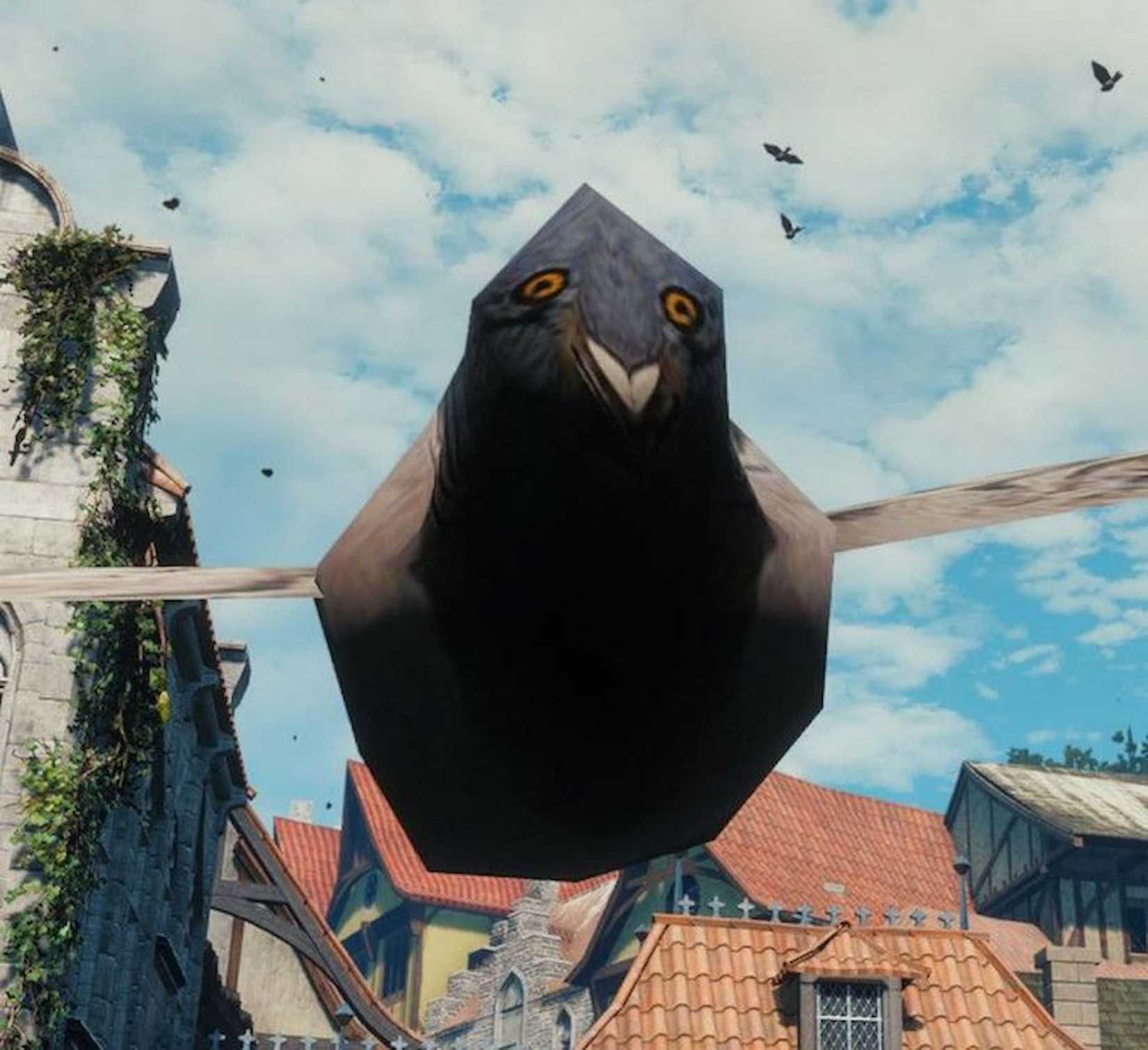 A low poly pigeon in Witcher 3