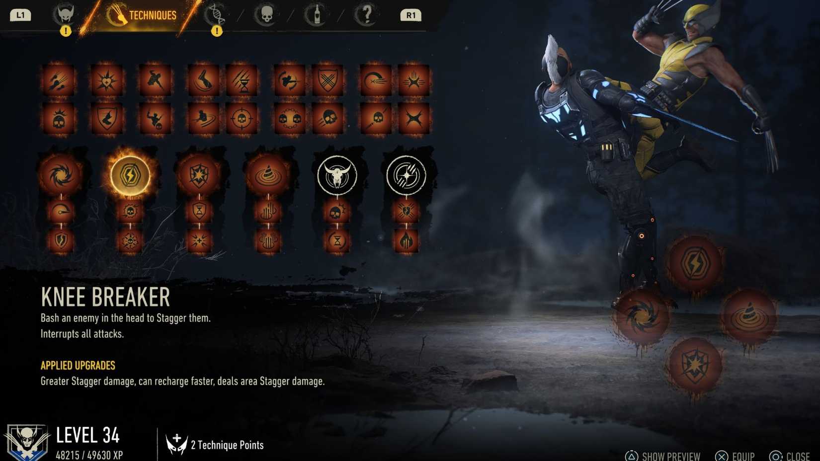 Knee Breaker Marvel's Wolverine