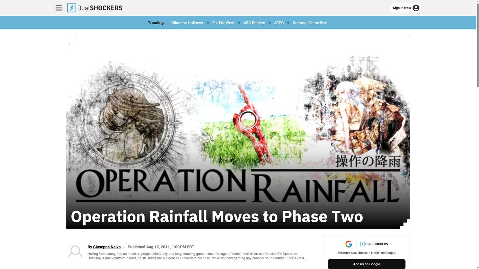 Operation Rainfall Media