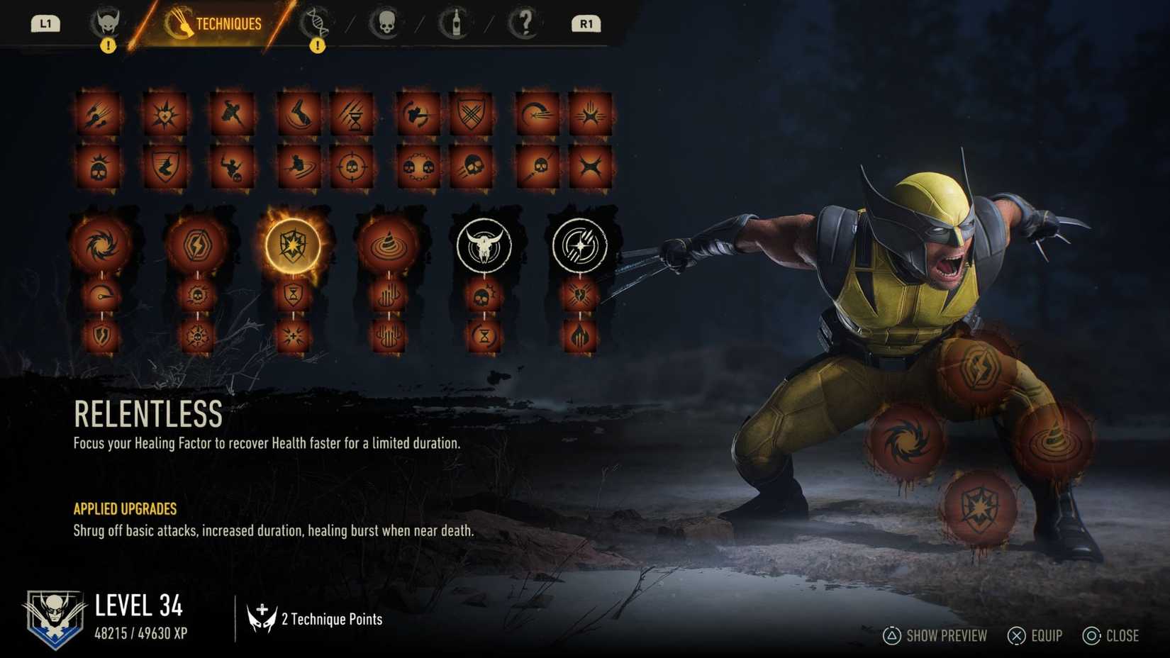Relentless Marvel's Wolverine