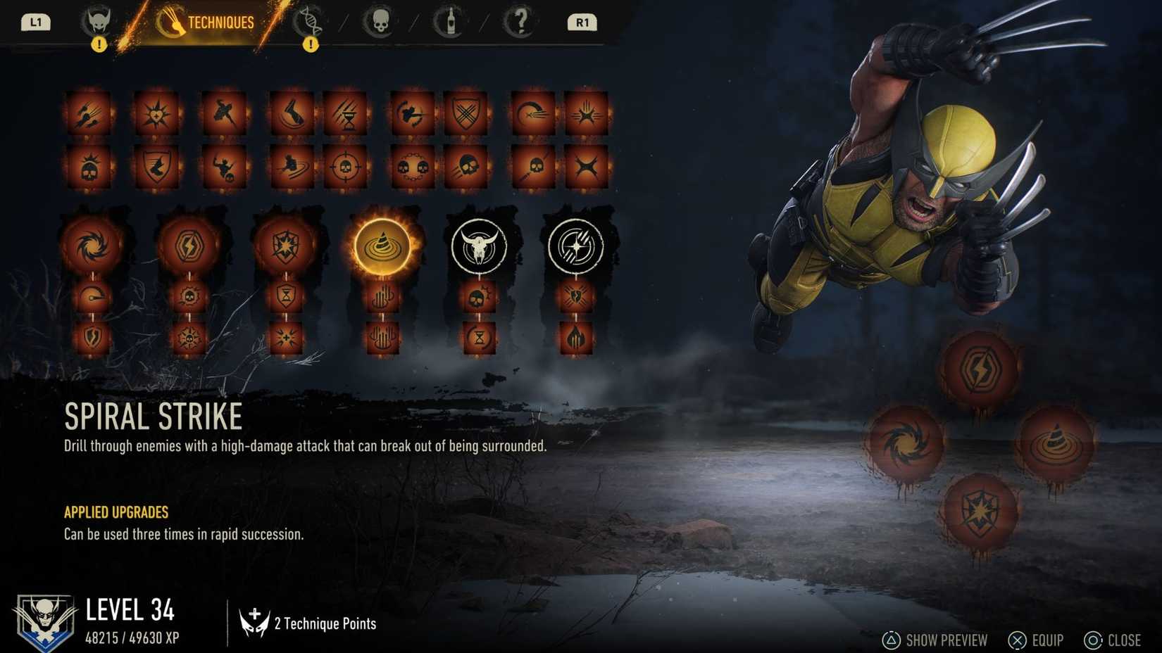 Spiral Strike Marvel's Wolverine