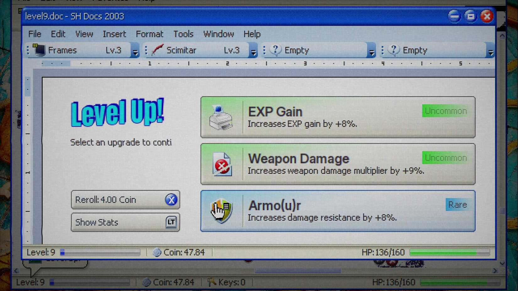 Antivirus Survivors Upgrade Menu