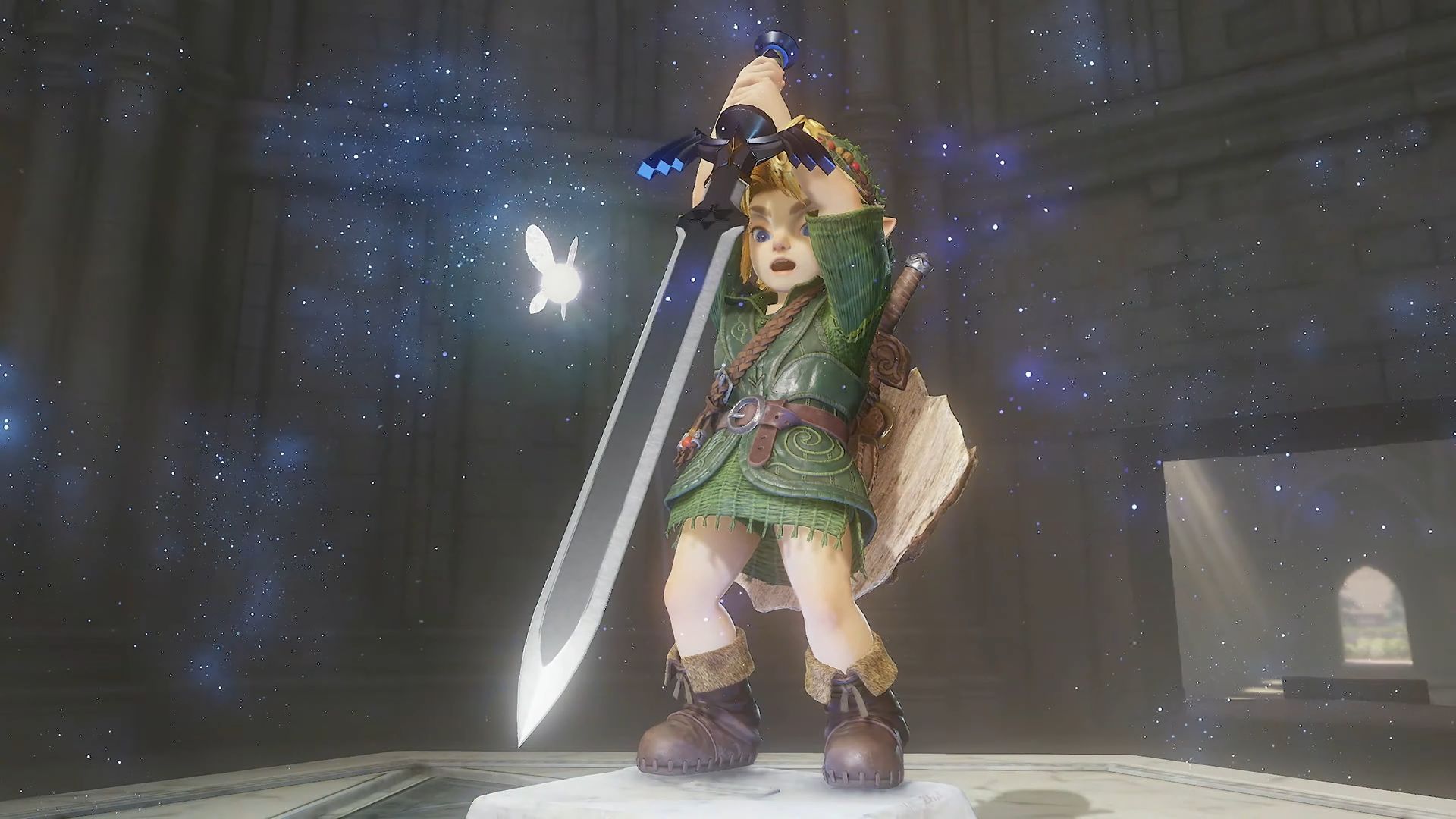 The Legend of Zelda Ocarina of Time Remake Master Sword Pull
