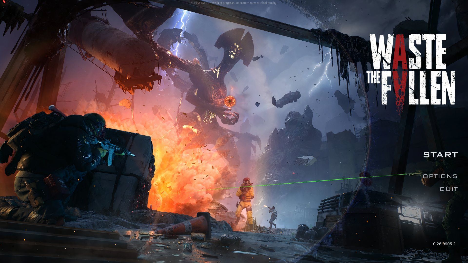 Waste The Fallen Alpha Menu v2