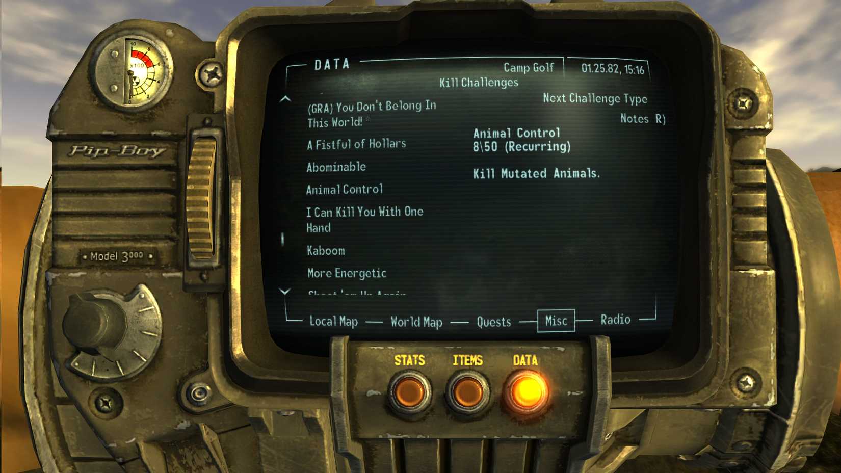 New Vegas Challenge Perks