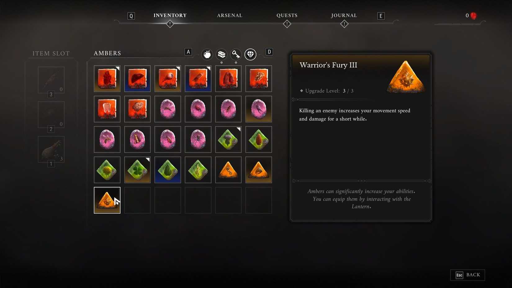 Warrior's Fury Amber Valor Mortis