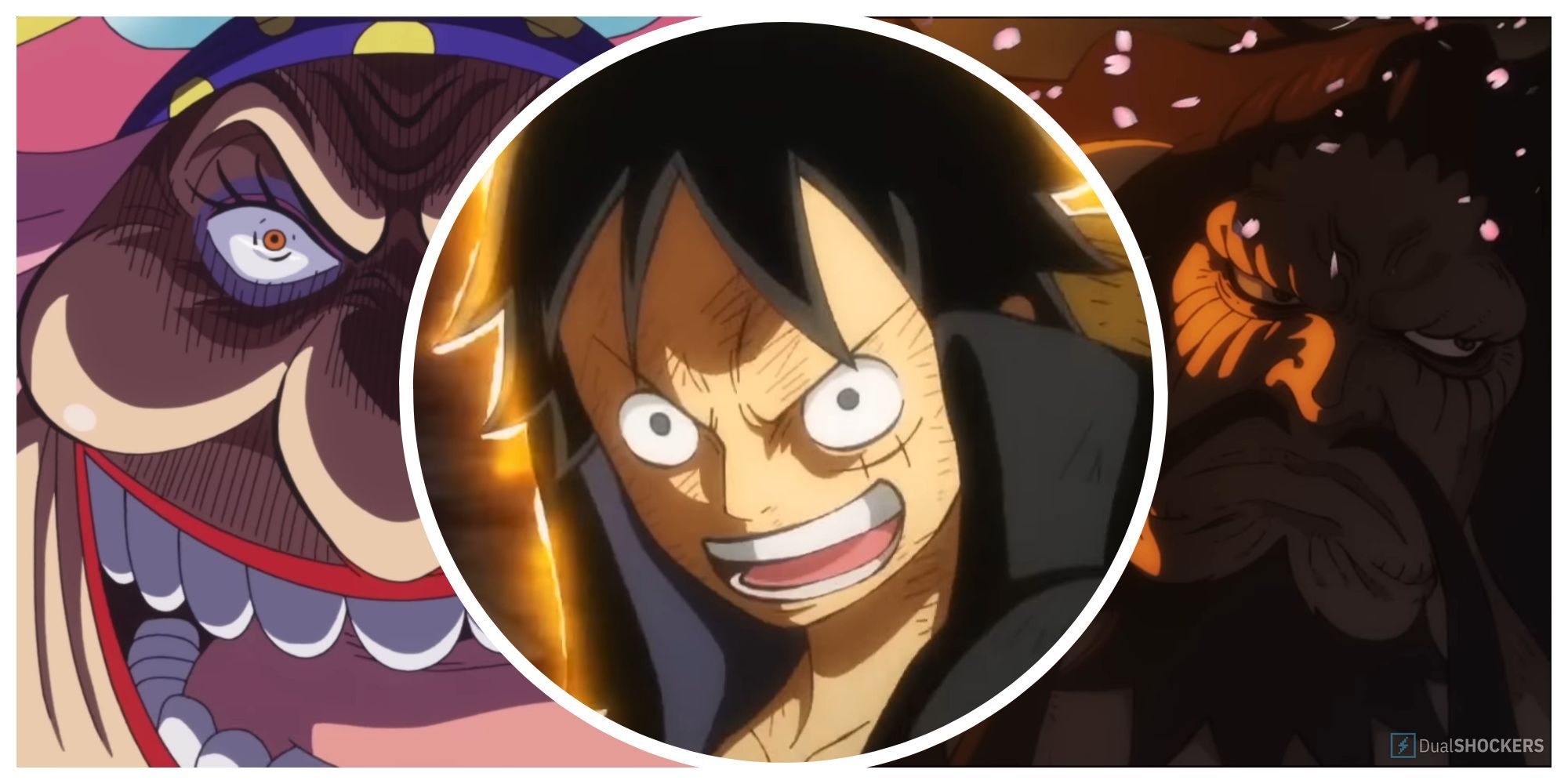 Big Mom, Luffy and Kaido from One Piece