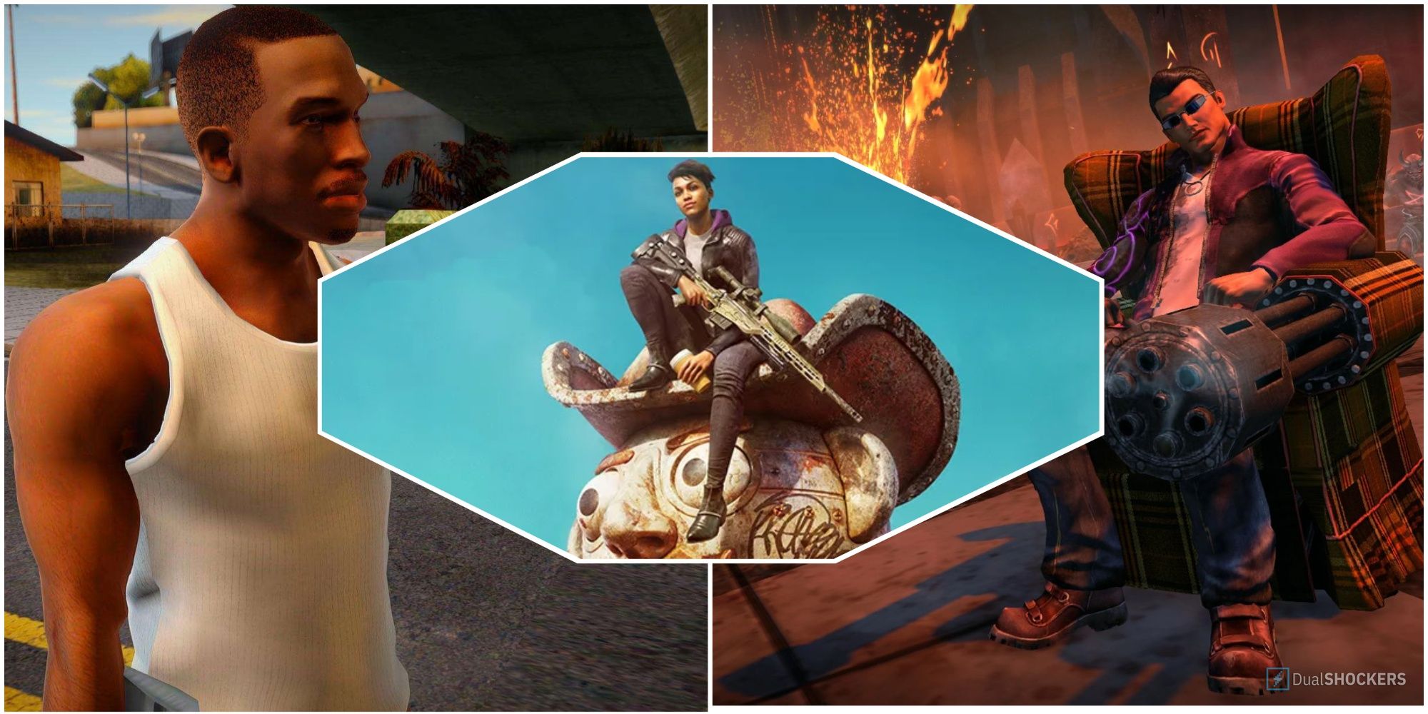 GTA San Andreas meets Saints Row Collage
