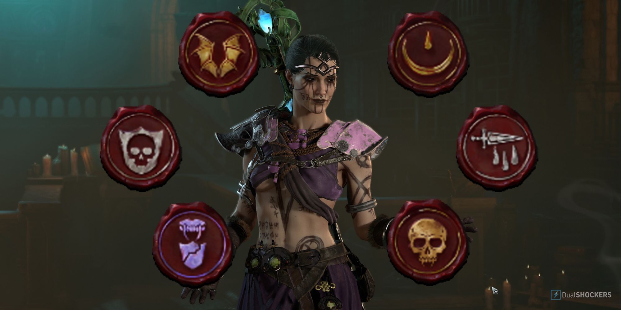 A Sorcerer juggling several icons for Vampiric Pacts