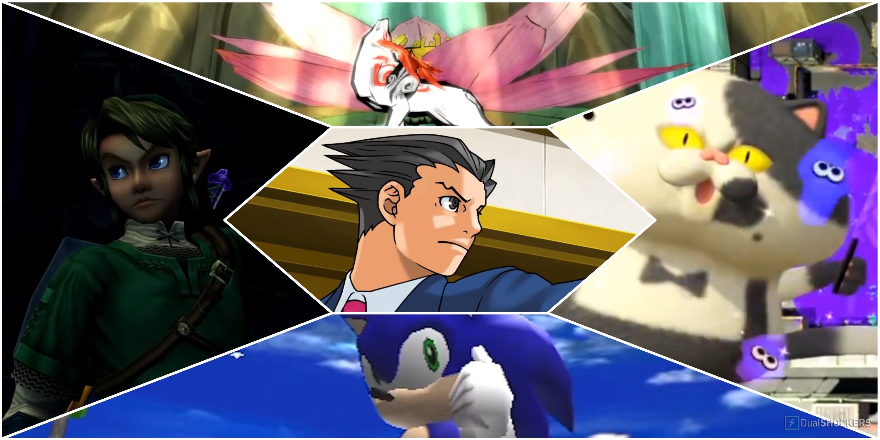 Legend of Zelda Twilight Princess Sonic Adventure Splatoon 2 Phoenix Wright Okami