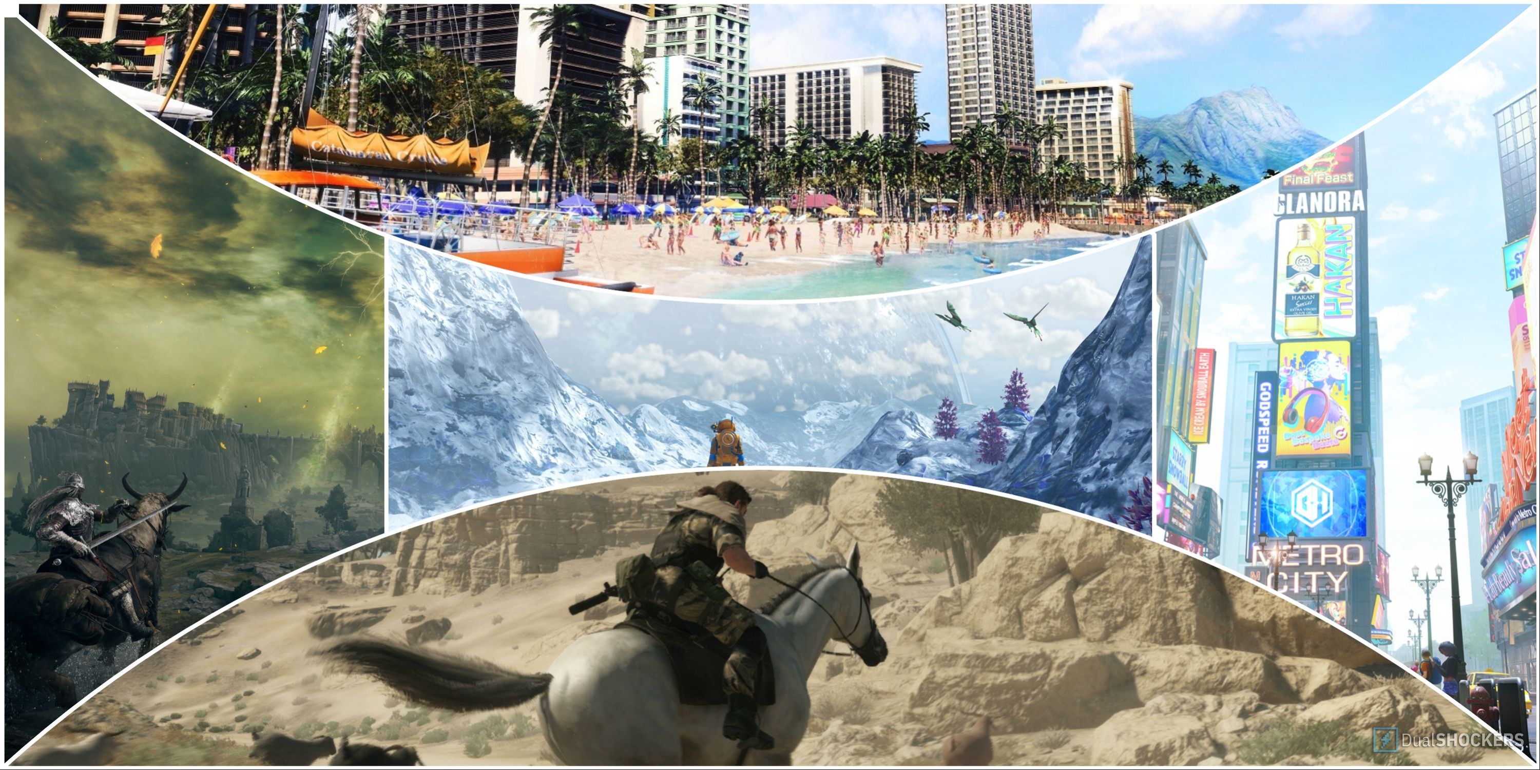 Elden Ring Like a Dragon Infinite Wealth No Man's Sky Metal Gear Solid 5 Street Fighter 6